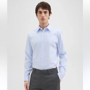 Theory Men's Light Blue Dress Shirt
